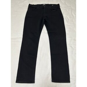Paige Lennox Slim Fit Jeans Mens Size 38 Black Stretch Denim Pants Made in USA